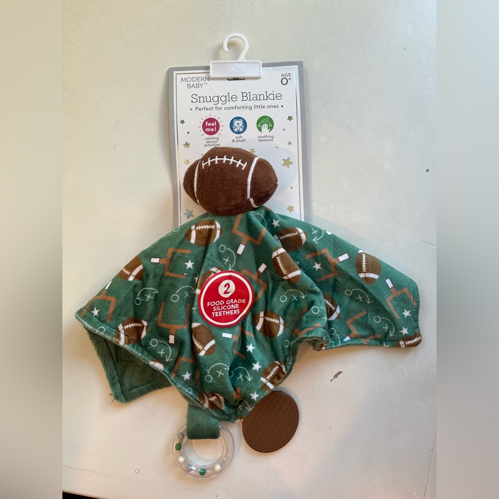 Green Football Snuggle Blankie